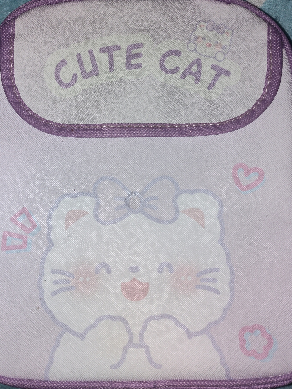 Cute Cat Kawaii Lilac Lunch Food  Bag